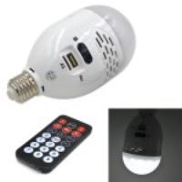 E27 SMD5730 24-LED 530lm Dimmable LED Speaker with IR Remote Controller(Cool White Light)