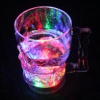 LED Flashing Skull Head Beer Mug Drink Cup