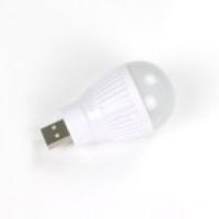 USB Mini LED Globe Bulb Light Lamp - White