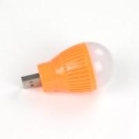 USB Mini LED Globe Bulb Light Lamp - Orange