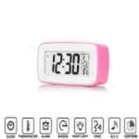 LED Display Digital Alarm Clock with Voice Recording Function - Rose