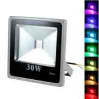 30W RGB Slim Waterproof LED Flood Light with Grey Shell