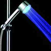 LD8008-A12 3.1 Inch Top Spray LED Bathroom Shower Head 4-LED - Blue Light