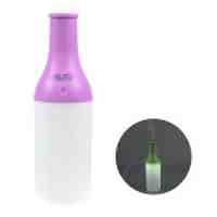 USB Powered Bottle Shape Humidifier with Led Night Light - Purple