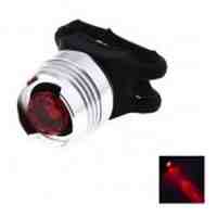 50lm 3-mode Lighting Red Bicycle LED Flashlight - Silver