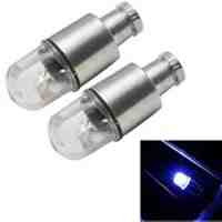 2Pcs 0.5W 1-LED Super Bright Blue Flashing LED Tire Light 30-50lm