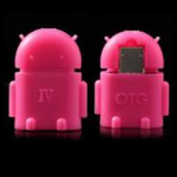 Android Shape Micro USB 2.0 OTG Card Reader for Samsung Galaxy S4 i9500 S3 i9300 - Rose