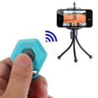 Blue iPega Hexagon Shape Mini Bluetooth Remote Control Self-Timer for iOS iPhone iPad Android Smartphone Samsung