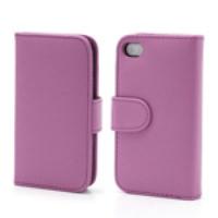 Elegant Magnetic Folio Leather Wallet Case for iPhone 4 4S - Rose