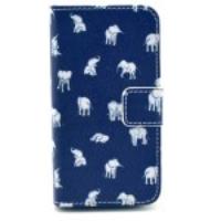 Cartoon Elephants Magnetic Wallet Leather Stand Case for iPhone 4s 4