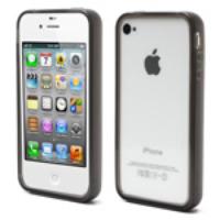 Grey for iPhone 4 4S Flexible TPU Translucent Bumper Case