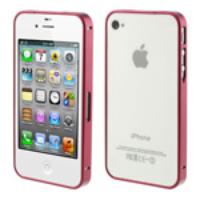 Red Buckle Closure Slim Metal Bumper Case for iPhone 4 4s