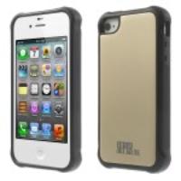 Gold for iPhone 4s 4 TPU + PC Hybrid Phone Case