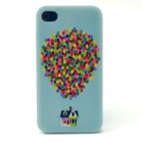 Colorful Dots & House Plastic Protective Case for iPhone 4s 4