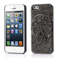 Silver 3D Metal Skull Diamante Hard Case for iPhone 5s 5