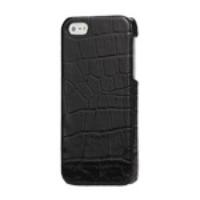 Crocodile Leather Hard Plastic Cover Case for iPhone 5 5s - Black