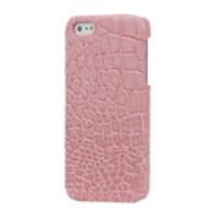 Crocodile Leather Hard Plastic Cover Case for iPhone 5 5s - Pink