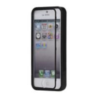 TPU Gel Case with Screen Cover for iPhone 5 5s - Black