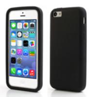 Black Flexible Silicone Case Cover Skin for iPhone 5C