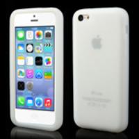 White Flexible Silicone Gel Case Cover for iPhone 5C