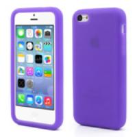 Purple Flexible Silicon Case Back Cover for iPhone 5C