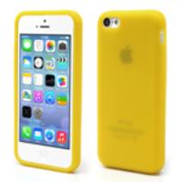 Yellow Flexible Silicon Case Back Cover for iPhone 5C