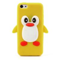 Cute Penguin Silicone Back Case for iPhone 5c - Yellow