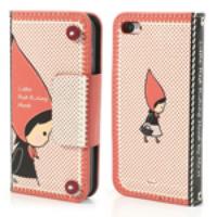 Mr.H Little Red Riding Hood Leather Wallet Case for iPhone 5c