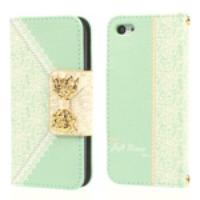 MR.H Soft Grace Series for iPhone 5c Lace Leather Wallet Case