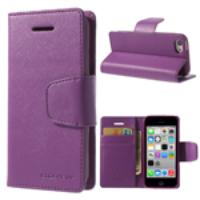 Purple Mercury Goospery Sonata Stand Leather Magnetic Case for iPhone 5c