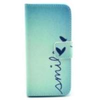 Smile & Heart Protective Stand Wallet Leather Skin Case for iPhone 5c