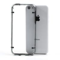 Black for iPhone 5c Glossy Transparent PC & TPU Hybrid Case