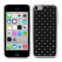 Black Bling Rhinestone Starry Sky Electroplating Hard Case for iPhone 5c