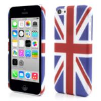 For iPhone 5c Rubberized Union Jack Flag Hard Case