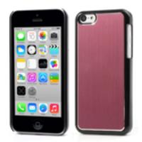 Pink Brushed Aluminum Plastic Back Case for iPhone 5c