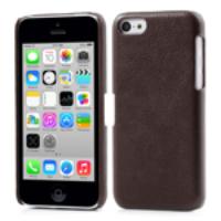 Brown for iPhone 5c Lychee Leather Coating Hard Case