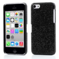 Black Glittery Sequins Hard Plastic Case for iPhone 5c