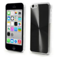 Black Aluminium CD Lines Plastic Case for iPhone 5c