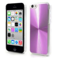 Purple CD Veins Aluminium Backplate Plastic Case for iPhone 5c