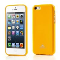 Mercury Glittery Powder Soft TPU Case Shell for iPhone 5C - Orange