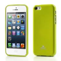 Mercury Glittery Powder TPU Cover Case for iPhone 5C - Green