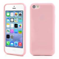 Pink Glossy Candy TPU Jelly Case for iPhone 5C