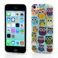 Multiple Owls Pattern Glossy IMD TPU Gel Case for iPhone 5c