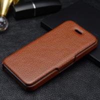 Brown for iPhone 5s 5 Genuine Cowhide Leather Folio Case