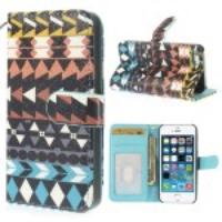 Stylish Tribal Pattern Magnetic Wallet Leather Case for iPhone 5 5s