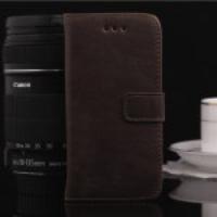 Wallet Folio Leather Stand Case Shell for iPhone 5 5S - Coffee