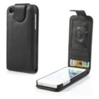 Black Vertical Leather Card Holder Case for iPhone 5 5s