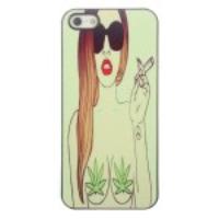 Smoking Sexy Girl for iPhone 5s 5 Hard Skin Case