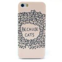 Quote Because Cats Hard Plastic Case for iPhone 5s 5