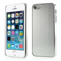 Silver Brushed Aluminum Coated Electroplated Hard Case for iPhone 5s 5